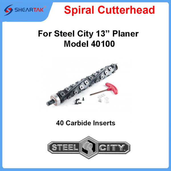 Spiral Cutter head for Steel City Tool Works 40100  13" Portable Thickness Planer