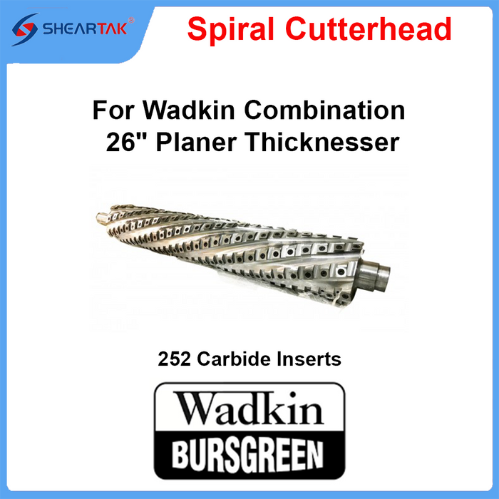 Spiral Cutterhead for Wadkin Combination 26" Planer Thicknesser