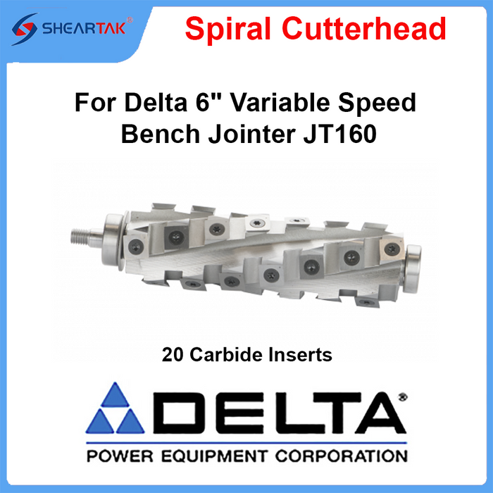 Helical Head for Delta 6" Variable Speed Bench Jointer JT160 - Sheartak Tools