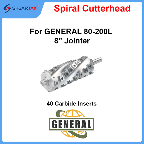 Spiral Cutterhead for GENERAL 80-200L 8" Jointer