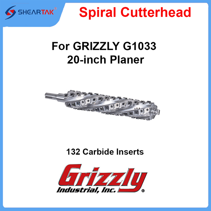 Spiral Cutterhead for GRIZZLY G1033 20-inch Planer