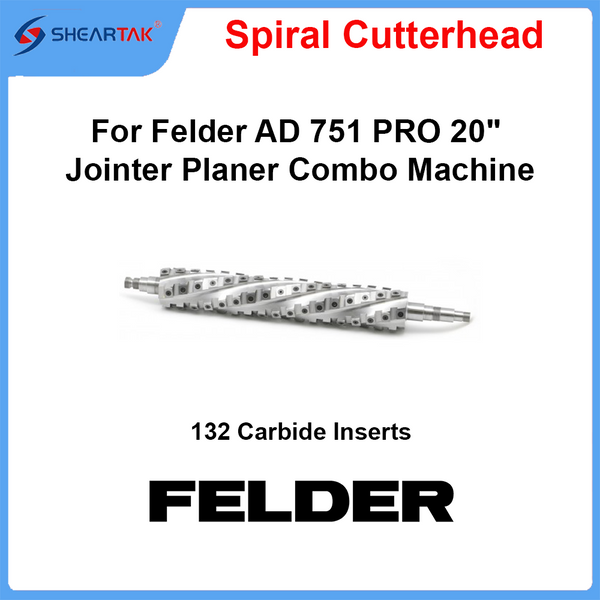 Spiral Cutterhead for Felder AD 751 PRO 20" Jointer Planer Combo Machine