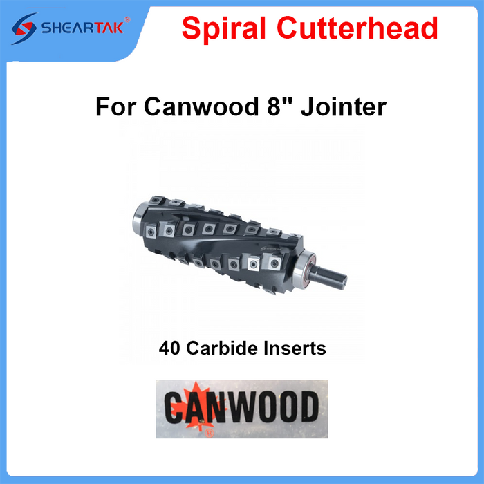 Sheartak Spiral Cutterhead Upgrade for Canwood 8" Jointer – Model CT-200