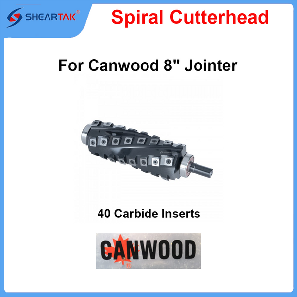 Sheartak Spiral Cutterhead Upgrade for Canwood 8" Jointer – Model CT-200