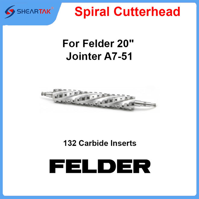 Spiral Cutterhead for Felder 20" Jointer A7-51