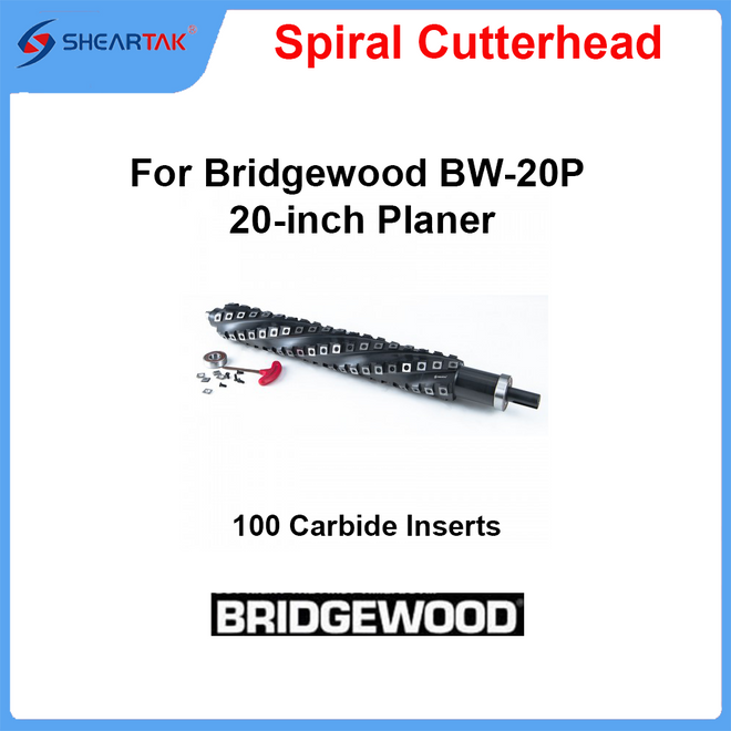 Spiral Cutterhead for Bridgewood BW-20P 20-inch Planer