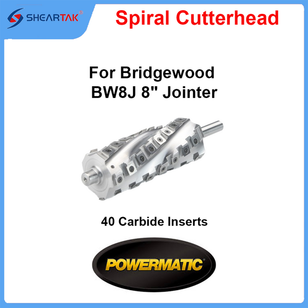 Spiral Cutterhead for Bridgewood BW8J 8" Jointer