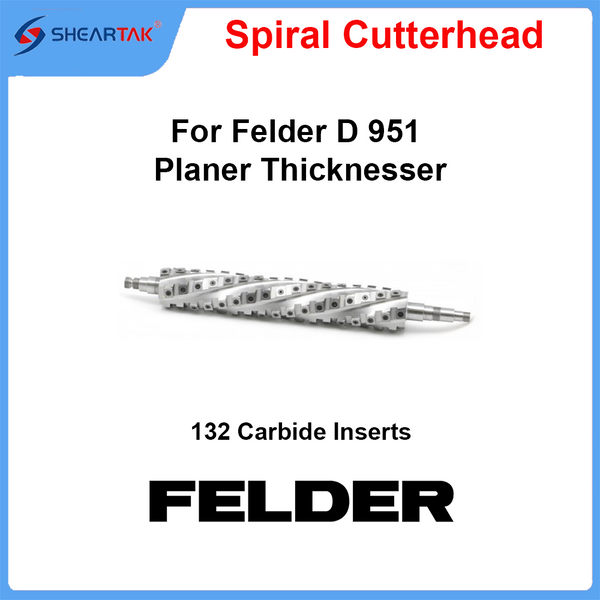 Spiral Cutterhead for Felder D 951 Planer Thicknesser - Sheartak Tools