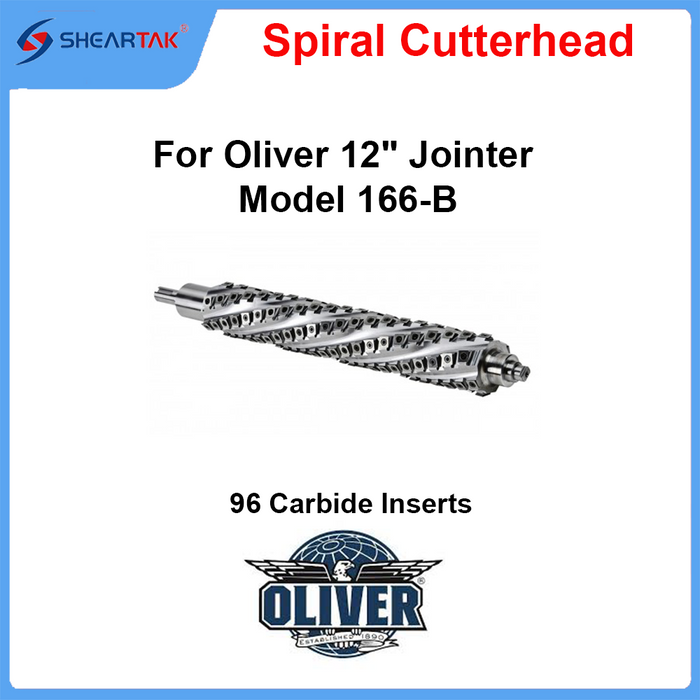 Spiral Cutterhead for Oliver 12" Jointer Model 166-B