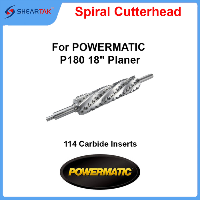 Spiral Cutterhead for POWERMATIC P180  18" Planer