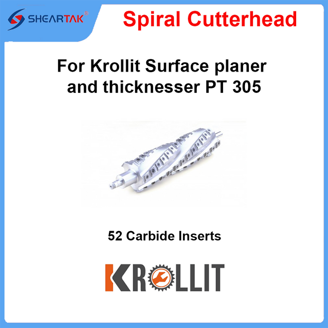 Spiral Cutterhead for Krollit Surface planer and thicknesser PT 305