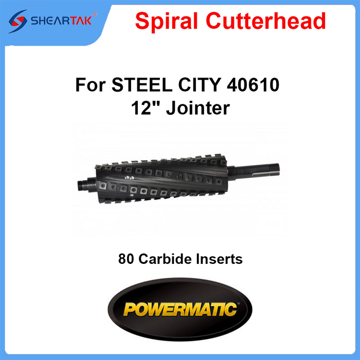 Spiral Cutterhead for STEEL CITY 40610 12" Jointer