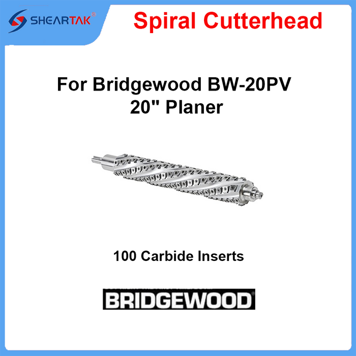 Spiral Cutterhead for Bridgewood BW-20PV 20" Planer