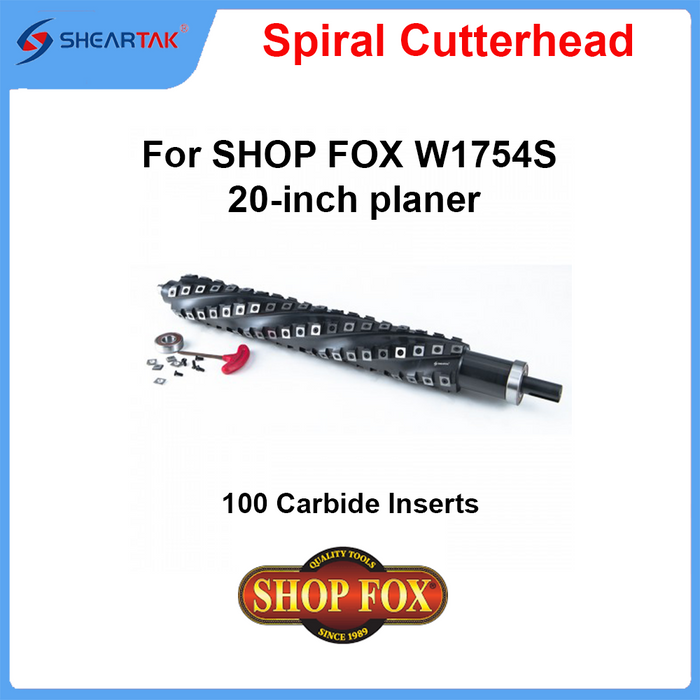 Spiral Cutterhead for SHOP FOX W1754S 20-inch planer