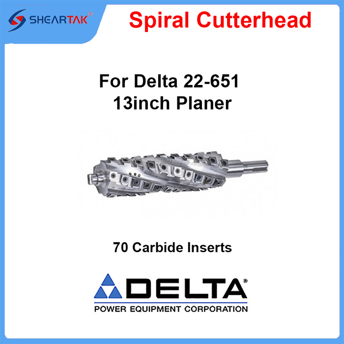 Spiral Cutterhead for Delta 22-651 13inch Planer