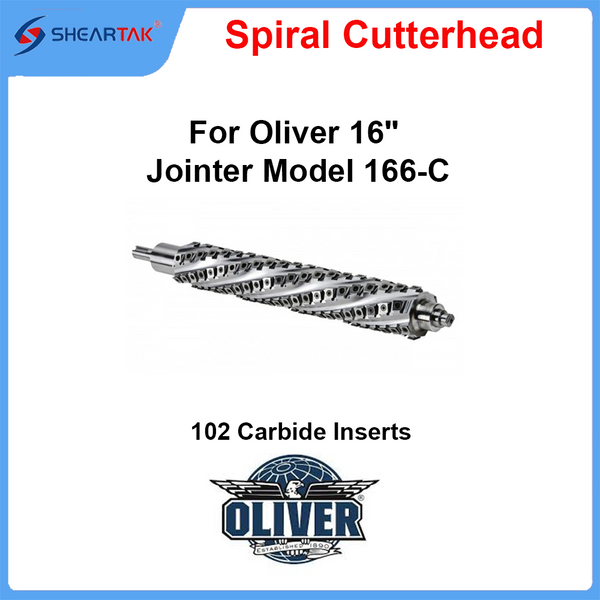 Spiral Cutterhead for Oliver 16" Jointer Model 166-C
