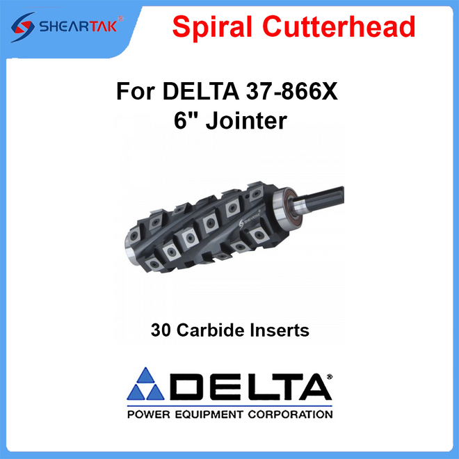 Spiral Cutterhead for DELTA 37-866X 6" Jointer