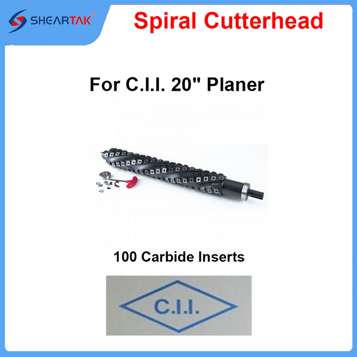 Shearak Spiral Cutterhead for C.I.I. 20" Planer