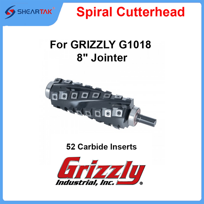 Spiral Cutterhead for GRIZZLY G1018 8" Jointer