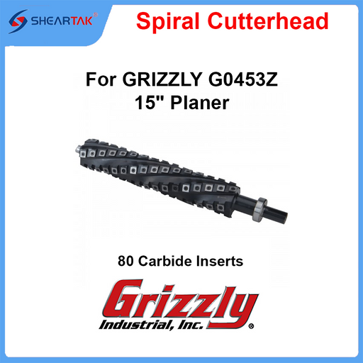 Spiral Cutterhead for GRIZZLY G0453Z 15" Planer - Sheartak Tools