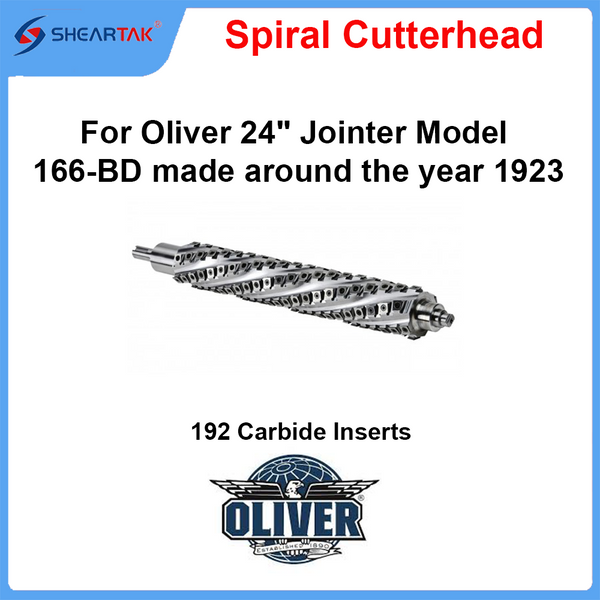 Spiral Cutterhead for Oliver 24" Jointer Model 166-BD made around the year 1923