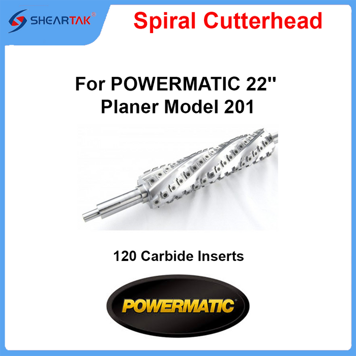 Spiral Cutterhead for POWERMATIC 22'' Planer Model 201