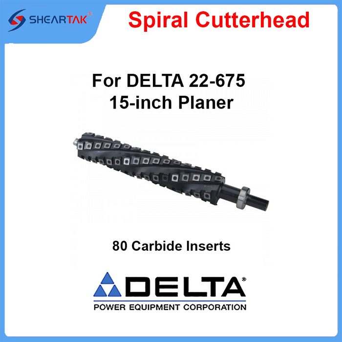 Spiral Cutterhead for DELTA 22-675 15-inch Planer
