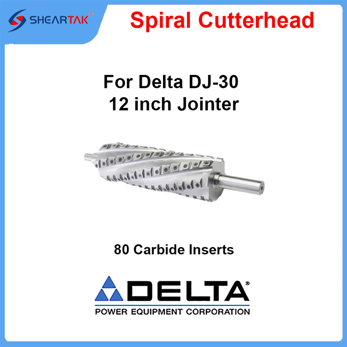 Spiral Cutterhead for Delta DJ-30 12 inch Jointer
