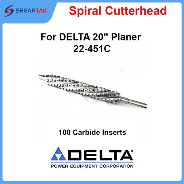 Upgrade DELTA 20'' Planer 22-451C with Sheartak Helical Cutterhead