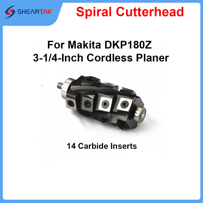 Spiral Cutterhead for Makita DKP180Z 3-1/4-Inch Cordless Planer