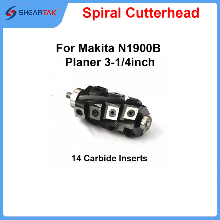 Spiral Cutterhead for Makita  N1900B Planer 3-1/4inch