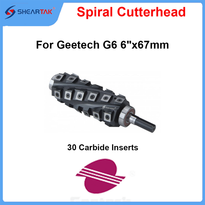 Spiral Cutterhead for Geetech G6 6"x67mm