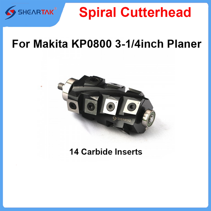 Spiral Cutterhead for Makita KP0800 3-1/4inch Planer