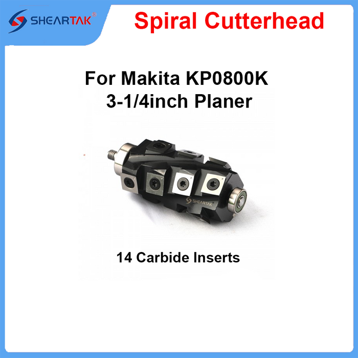 Spiral Cutterhead for Makita KP0800K 3-1/4inch Planer