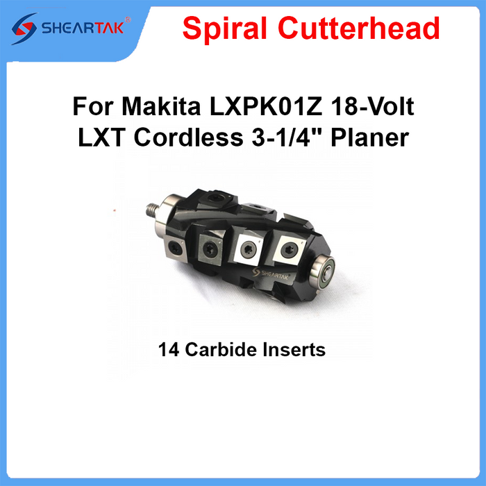 Spiral Cutterhead for Makita LXPK01Z 18-Volt Cordless 3-1/4" Planer