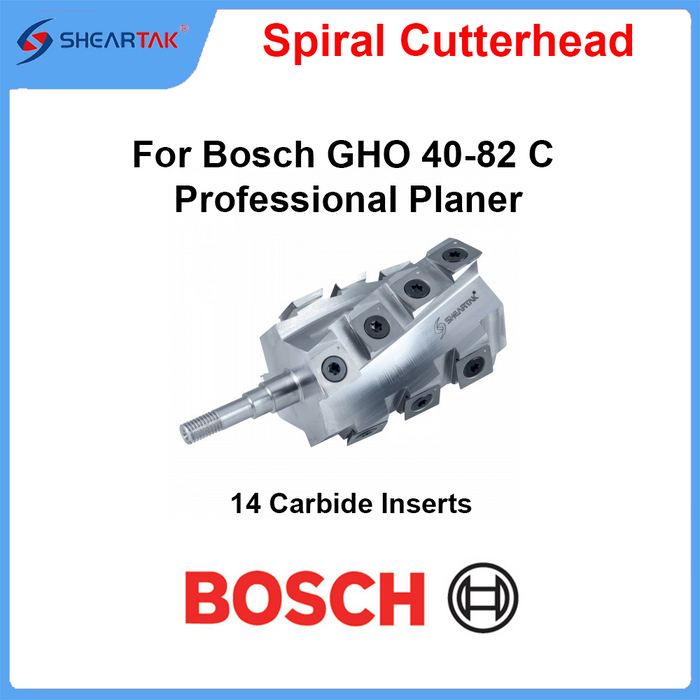 Spiral Cutterhead for Bosch GHO 40-82 C Professional Planer
