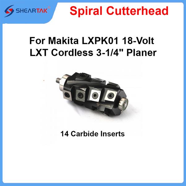 Shearak Spiral Cutterhead for Makita LXPK01 18-Volt LXT 3-1/4" Planer