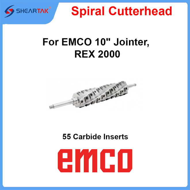 Spiral Cutterhead for EMCO 10" Jointer, REX 2000