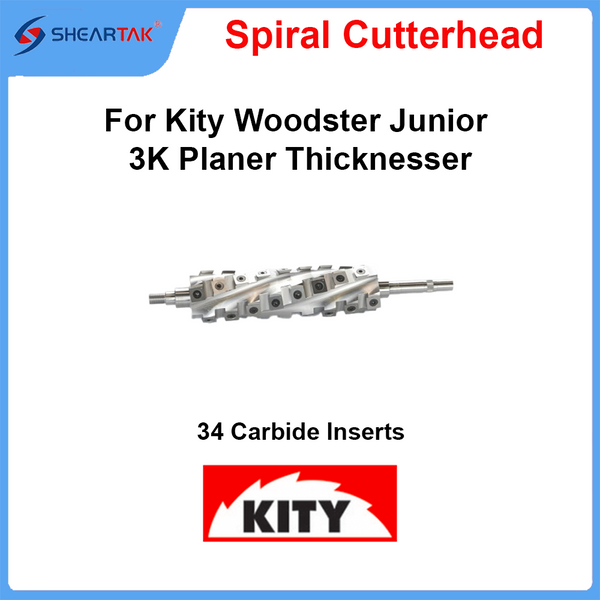 Spiral Cutterhead for Kity Woodster Junior 3K Planer Thicknesser - Sheartak Tools