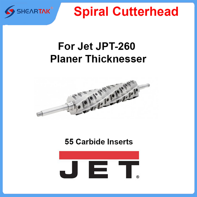 Spiral Cutterhead for Jet JPT-260 Planer Thicknesser