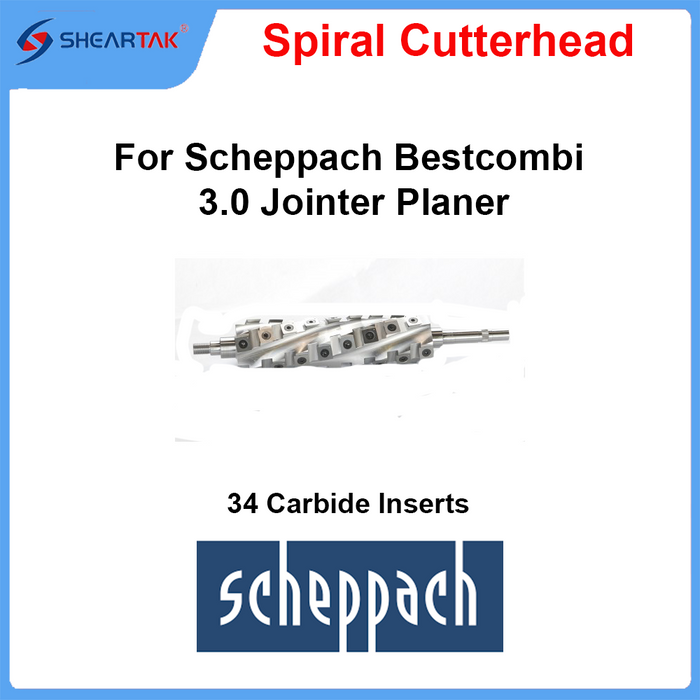Spiral Cutterhead for Scheppach Bestcombi 3.0 Jointer Planer - Sheartak Tools