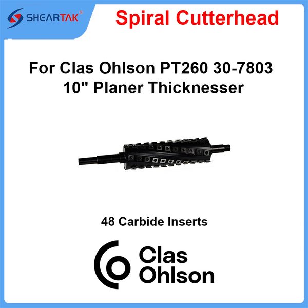 Spiral Cutterhead for Clas Ohlson PT260 30-7803 10" Planer