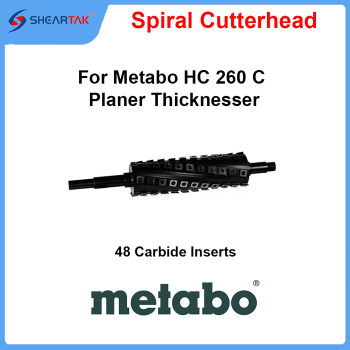 Spiral Cutterhead for Metabo HC 260 C Planer Thicknesser