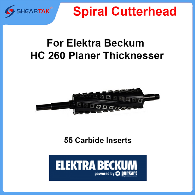 Spiral Cutterhead for Elektra Beckum HC 260 Planer Thicknesser