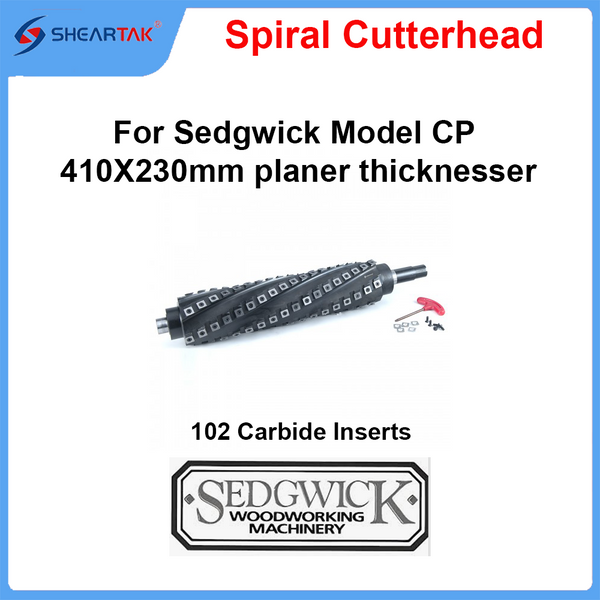 Spiral Cutterhead for Sedgwick Model CP 410X230mm planer thicknesser