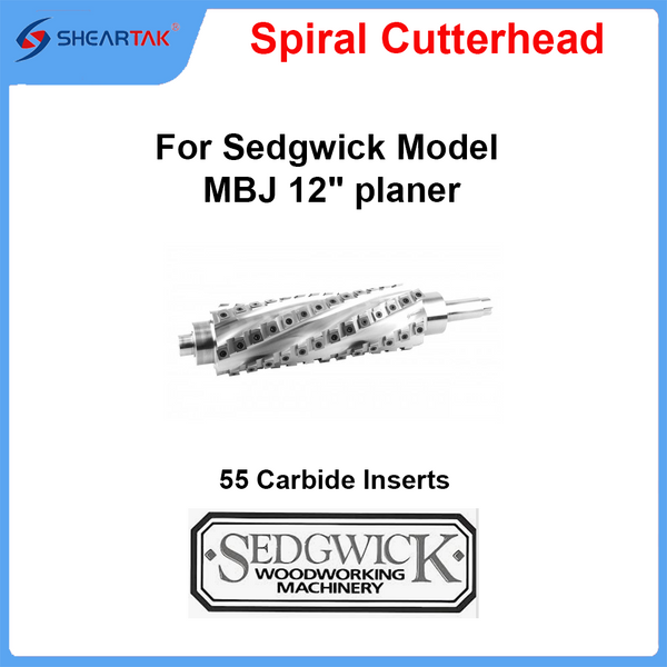 Spiral Cutterhead for Sedgwick Model MBJ 12" planer