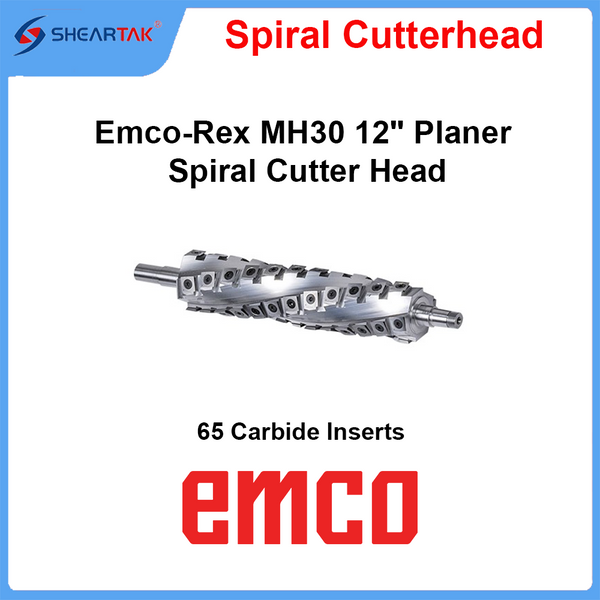 Emco-Rex MH30 12" Planer Spiral Cutterhead - Sheartak Tools