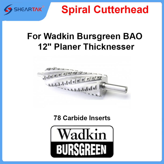 Spiral Cutterhead for Wadkin Bursgreen BAO 12" Planer Thicknesser