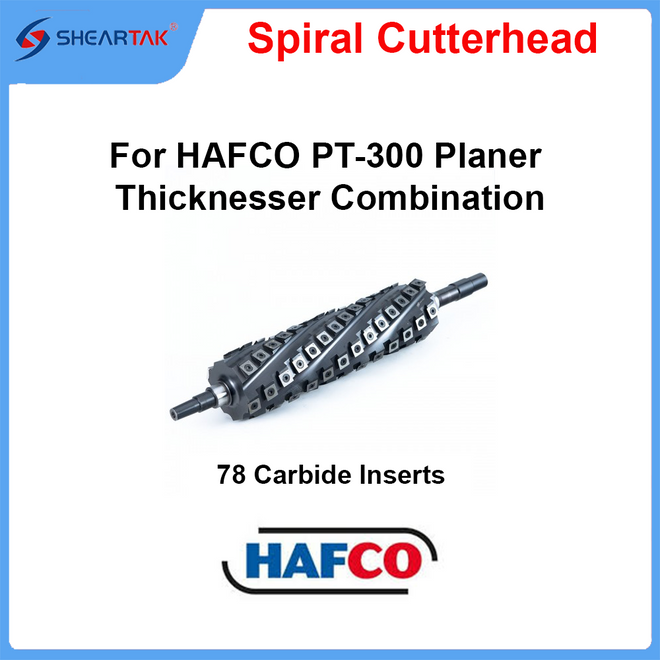 Spiral Cutterhead for HAFCO PT-300 Planer Thicknesser Combination