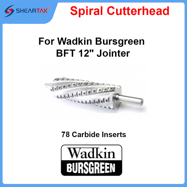 Spiral Cutterhead for Wadkin Bursgree BFT 12" Jointer